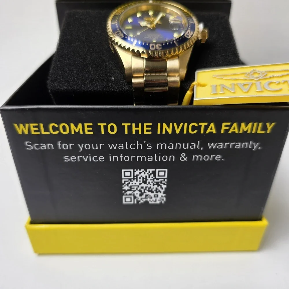 NEW‎ Invicta Pro Diver Men's Watch 37.5mm Gold Blue Dial (8937)